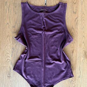 American Eagle High Neck Bodysuit Plum size Large